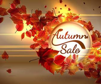 Autumn Leaf Sales Background