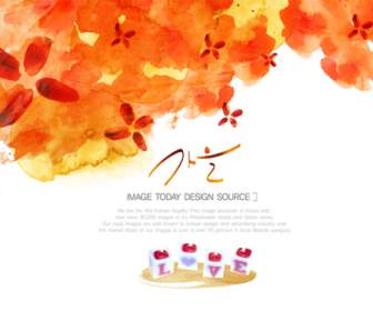 Autumn Rendered Backgrounds Psd Material