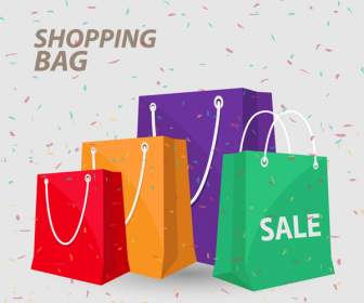 Background Of Colorful Shopping Bags