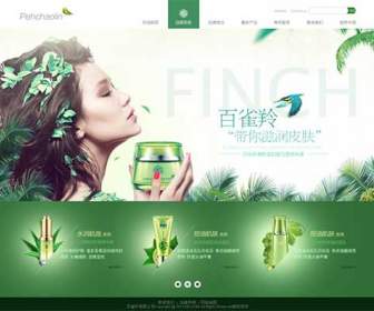 Bai Que Ling Cosmetics Site Psd Template