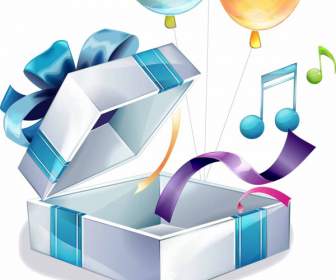 Balon Kotak Musik Hadiah