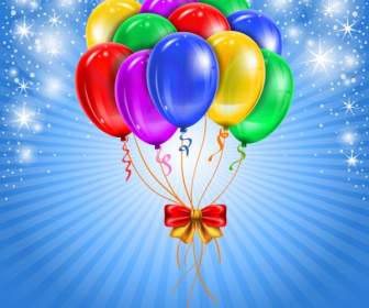 Balloon Decorations Birthday Background