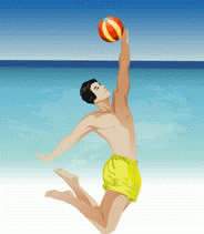 浜のバレーボール