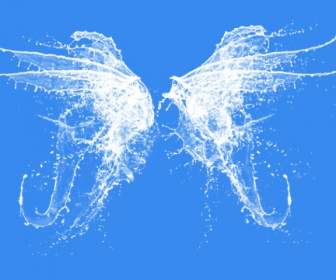美しい天使の翼ファンタジー滴 Psd 層状材料