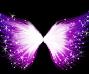 Beautiful Bright Angel Wings Background Psd Material