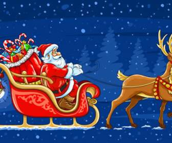 Hermosa Ilustración De Navidad De Santa Claus