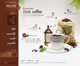 beautiful coffee of modern web design psd material