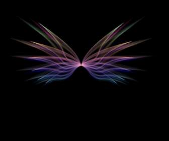 美しいファンタジー天使の翼および Psd 層状材料