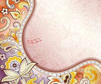 美丽的花绘画模式