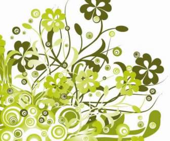 아름 다운 녹색 꽃 패턴