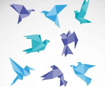 Piękny Origami Ptak