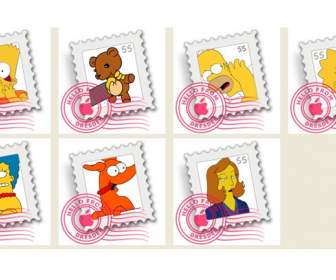 beautiful stamps png material