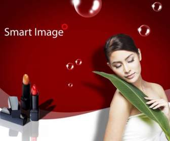 Beauty Woman Cosmetics Template Psd