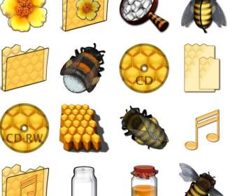 bee theme series png icons