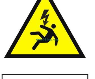 Beware Of Electric Shock Logo Vector