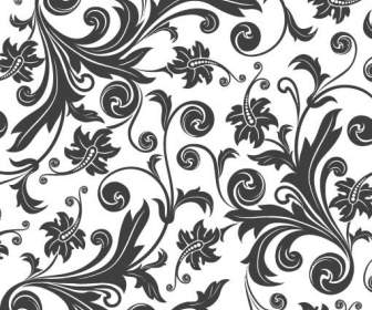 흑백 꽃 패턴