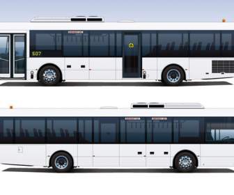 黒と白の公共バス