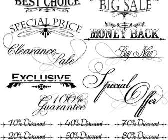 Black And White Sale Font Design