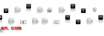 black and white web page style icon