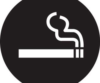 Iconos De Cigarrillo De Fondo Negro