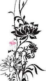 Hermoso Negro Floral