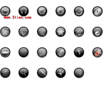 black circle computer desktop icons