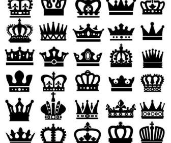 ícones De Coroa Preta