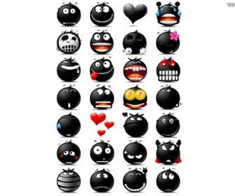 black round face expression icon png