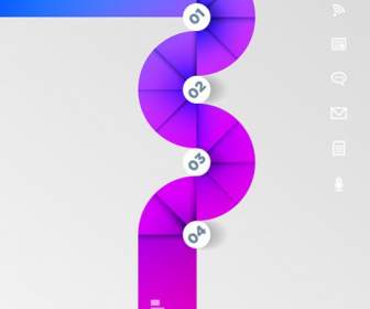 青と紫のリップル デジタル ラベル