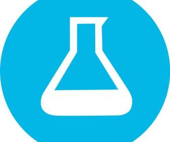 الرمز الكيميائي زجاجة خلفية زرقاء