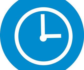 Icono De Reloj De Fondo Azul