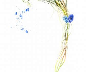 青い花束 Psd 背景素材