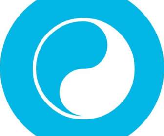 Materiał Ikona Logo Niebieski Chi