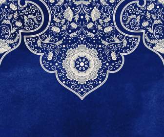 Tarjetas De Patrón De Flor Azul