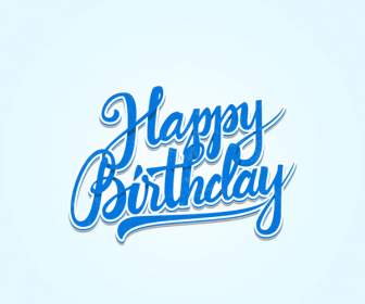 Blu Buon Compleanno A Wordart