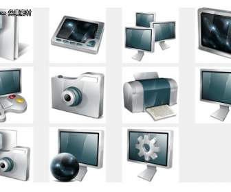 blue hardware icons download