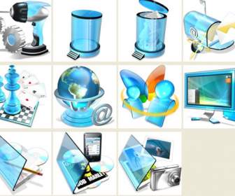 blue vista desktop icons
