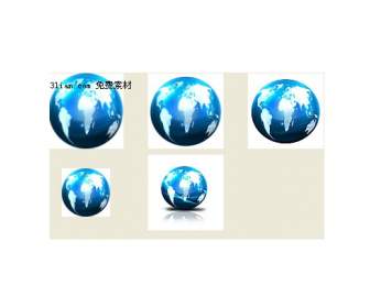 Blue World Globe Icon Png