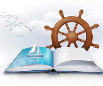 Cartone Animato Di Barca Libri Materiale Psd