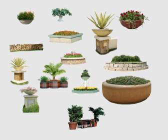 Bonsai Garden Landscape Cutout Daquan Psd Stuff