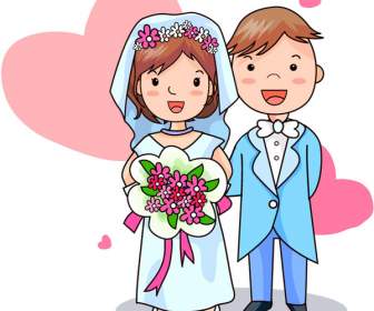 Sfondi Cartoon Sposa E Sposo