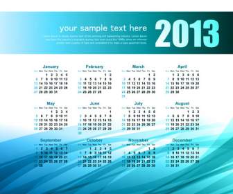 Bright Blue Calendar