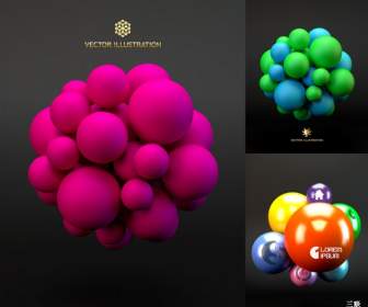 明るい 3 次元球デザイン