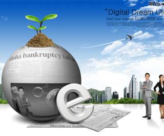 Bisnis Dan Teknologi Hui Jing Psd Berlapis Template