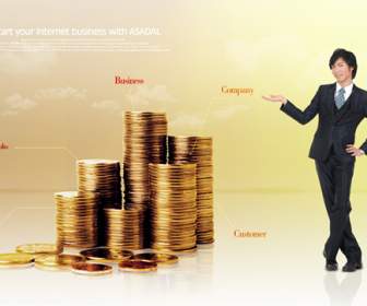 business elite financial theme psd material