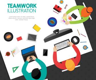Illustrazione Di Teamwork Business