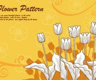 Calla Lily I Tulipan Ręcznie Malowane Kwiaty