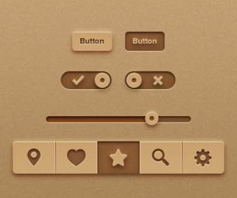 carton material interface elements psd