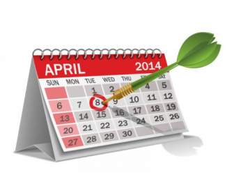Cartoon April Calendar