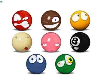 Cartoon-Ball-emoticons